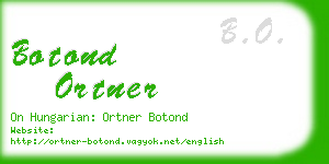 botond ortner business card